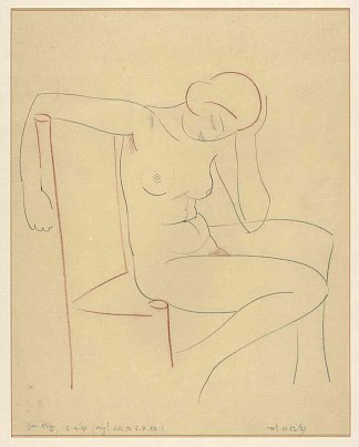 吉尔女儿伊丽莎白的裸体素描 A Nude Sketch of Gill’s Daughter Elizabeth (1927)，埃里克·吉尔