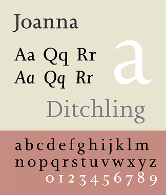 字体乔安娜·诺瓦的示例图像 Sample Image for the Font Joanna Nova，埃里克·吉尔