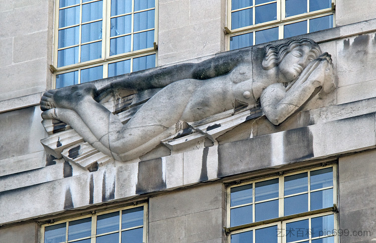 南风，圣詹姆斯公园，伦敦。 South Wind, st James's Park, London. (1929)，埃里克·吉尔