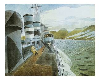离开斯卡帕湾 Leaving Scapa Flow (c.1940)，艾里克·拉斐留斯