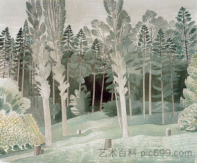 伦巴第白杨 Lombardy Poplars (1935)，艾里克·拉斐留斯