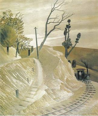 蒸汽火车绕弯 Steam Train Rounding a Bend，艾里克·拉斐留斯