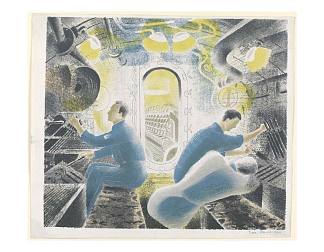 浸没时的工作控制 Working controls while submerged (c.1940)，艾里克·拉斐留斯