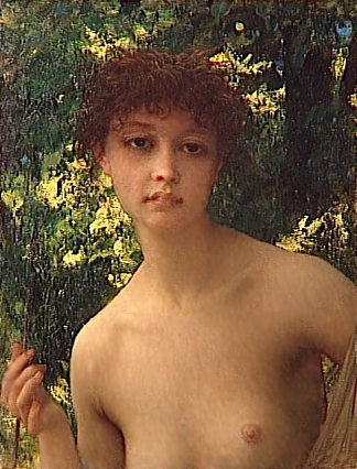 年轻的女猎人 Young huntress (1873)，欧内斯特·赫伯特