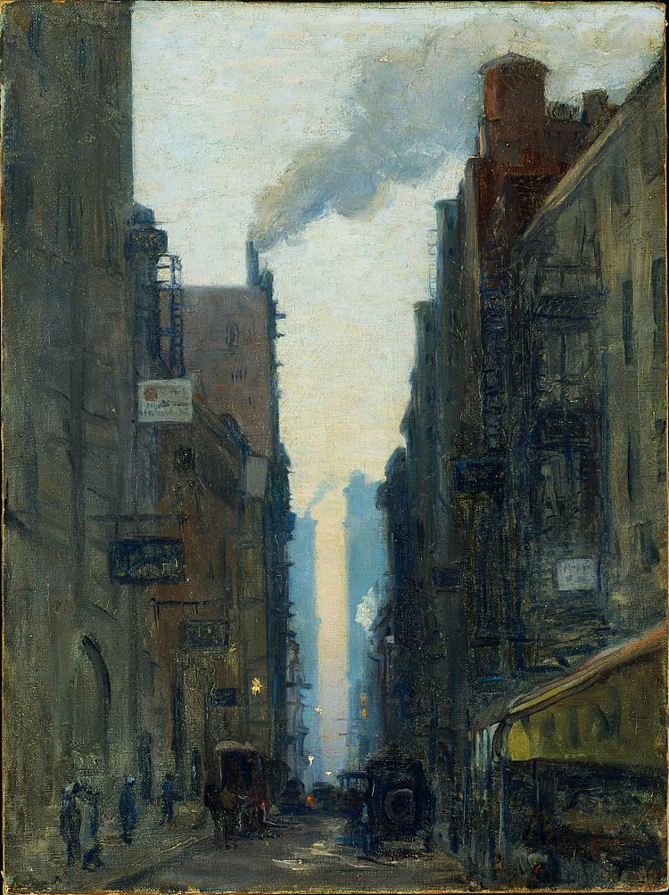 纽约街景 New York Street Scene (c.1900 - c.1910)，欧内斯特·劳森