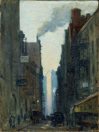 纽约街景 New York Street Scene (c.1900 – c.1910)，欧内斯特·劳森