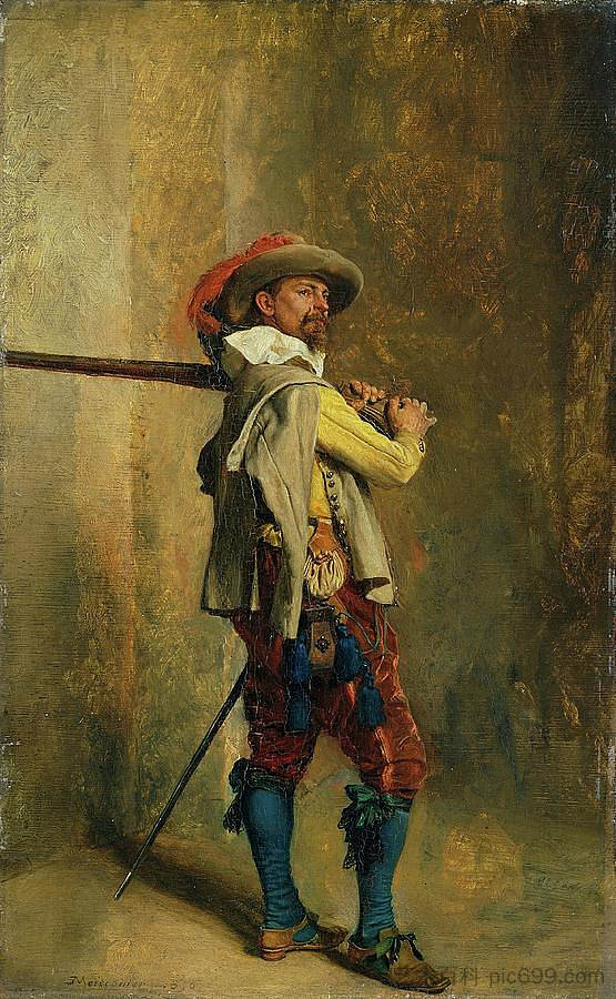 火枪手。路易十三时代 A Musketeer. Time of Louis XIII，欧内斯特·梅索尼埃