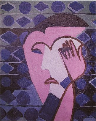 悲伤的女头 Sad Female Head (1928 – 1929)，恩斯特·路德维希·克尔希纳