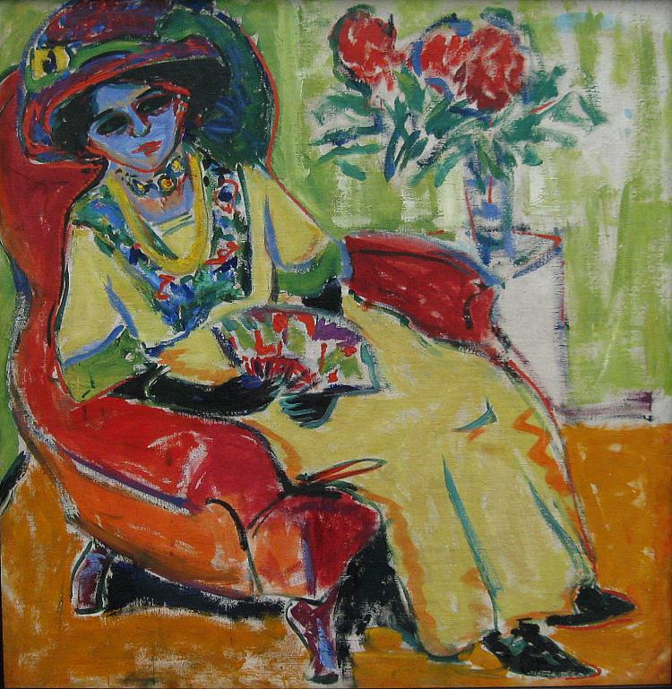 坐着的女士（渡渡鸟） Seated Lady (Dodo) (1907)，恩斯特·路德维希·克尔希纳