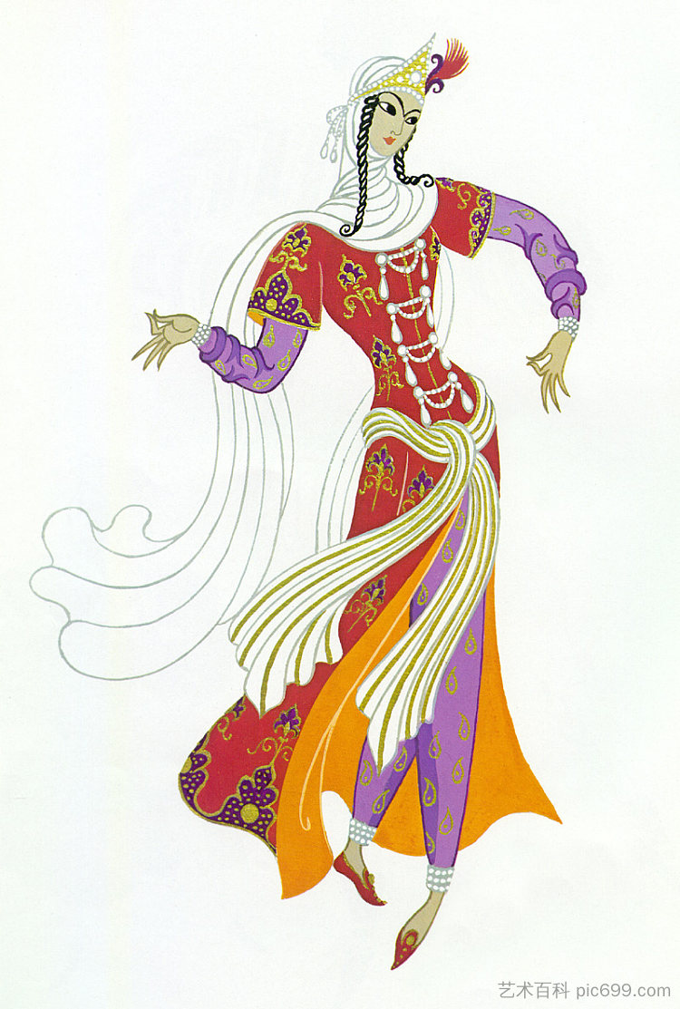 等待中的女士,谢赫拉扎德的项目 Lady in waiting, project for Sheherazade,埃尔特