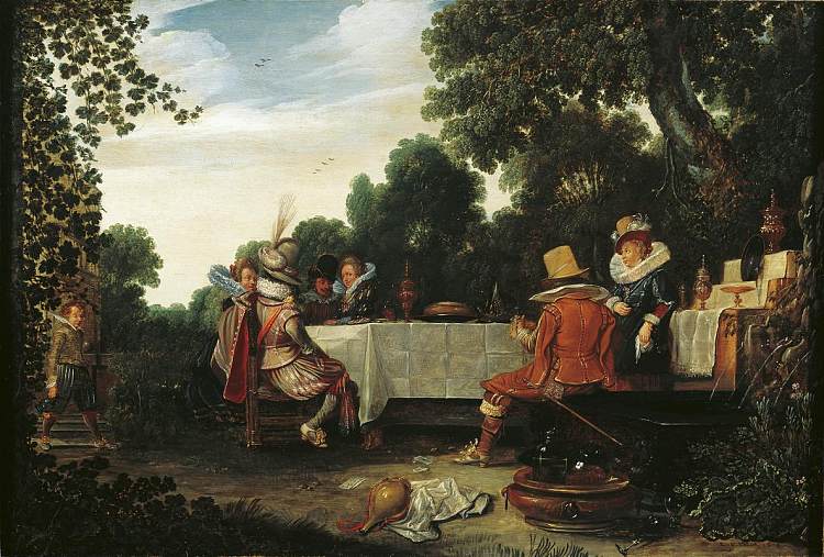 花园派对 Party in the Garden (1619)，艾萨亚斯·凡·德·维尔德