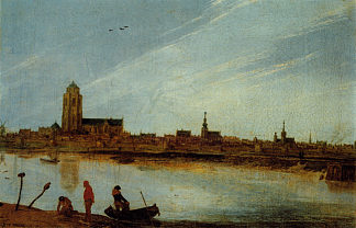 齐里克泽的景色 View of Zierikzee (1618)，艾萨亚斯·凡·德·维尔德