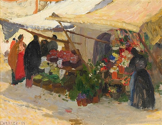 威尼斯的花游行 Marche aux fleurs à Venise (1907)，埃塞尔·卡里克