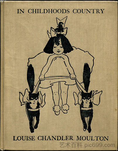 扉页来自《在童年乡村》（莫尔顿） Title page from In Childhoods Country (Moulton) (1896)，埃塞尔·里德