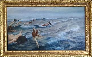 温泉，大海 Ondines, the sea (1899)，埃托雷·铁托