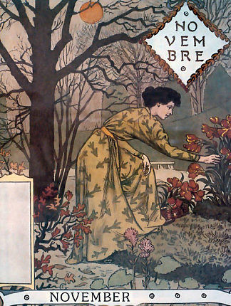 美丽花园 – 十一月 La Belle Jardiniere – November (1896)，欧仁·格拉塞