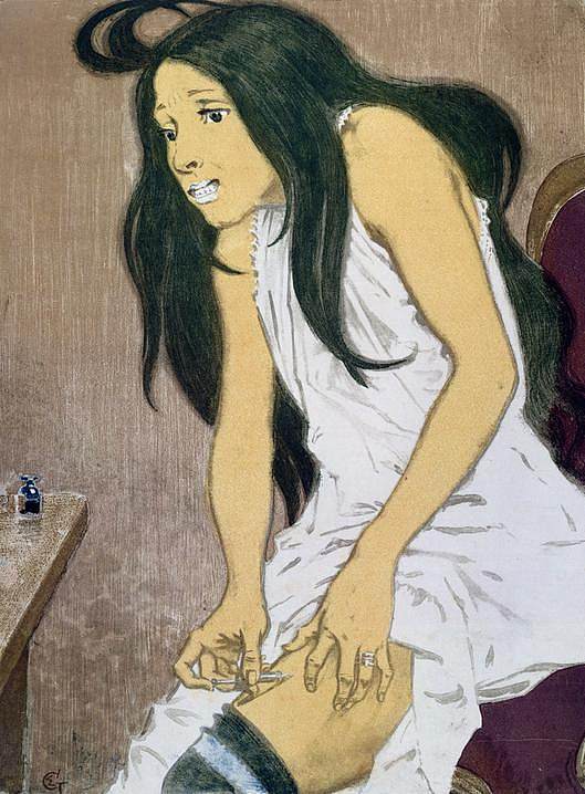 吗啡主义者 La Morphiniste (1897)，欧仁·格拉塞