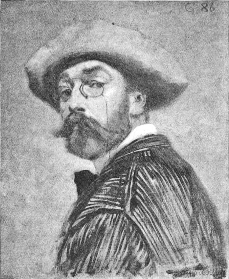 自画像 Self-portrait (1886)，欧仁·格拉塞