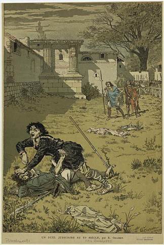 六世纪的司法决斗 Un duel judiciaire au vie siècle (1885)，欧仁·格拉塞