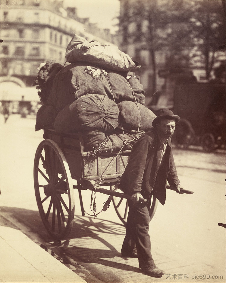 雪纺（拾荒者） Chiffonier (Ragpicker) (1901)，欧仁·阿吉特