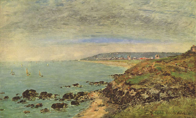 贝纳维尔附近的大西洋海岸 Atlantic coast near Benerville (1897; France  )，尤金·布丹