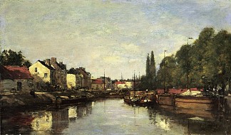 布鲁塞尔，鲁汶运河 Brussels, the Louvain Canal，尤金·布丹