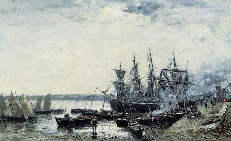 卡马雷特，港口 Camaret, the Port (1872; France  )，尤金·布丹