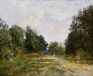 科迪尔公园，特鲁维尔 Cordier Park, Trouville (c.1883; France                     )，尤金·布丹