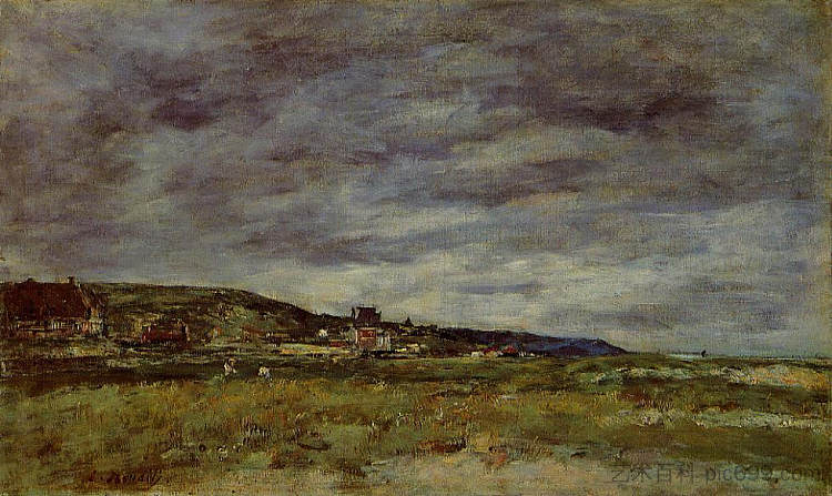 多维尔，沙丘 Deauville, the Dunes (c.1890; France  )，尤金·布丹