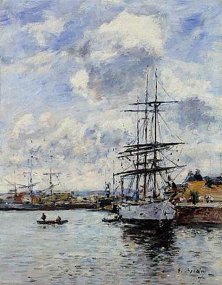 多维尔，海港 Deauville, the Harbor (1897; France                     )，尤金·布丹