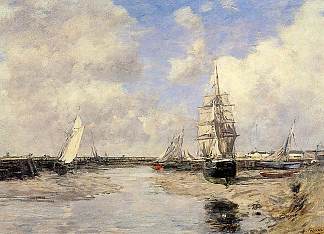 特鲁维尔河口 Estuary at Trouville (1880; France                     )，尤金·布丹