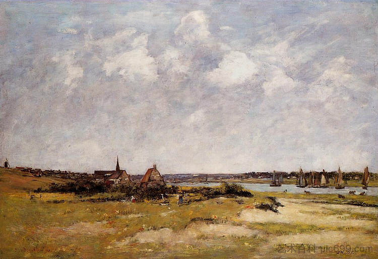 埃塔普勒斯， 拉卡纳奇， 涨潮 Etaples, La Canache, High Tide (1890; France  )，尤金·布丹