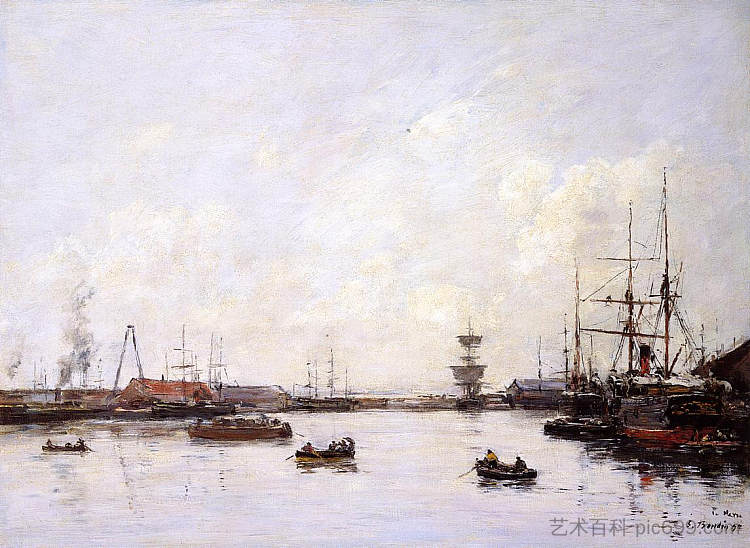 勒阿弗尔。尤雷盆地。 Le Havre. Basin of Eure. (1892; France  )，尤金·布丹