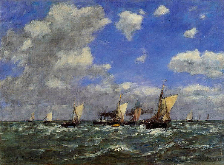 公海 Open Sea (1889; France ),尤金·布丹