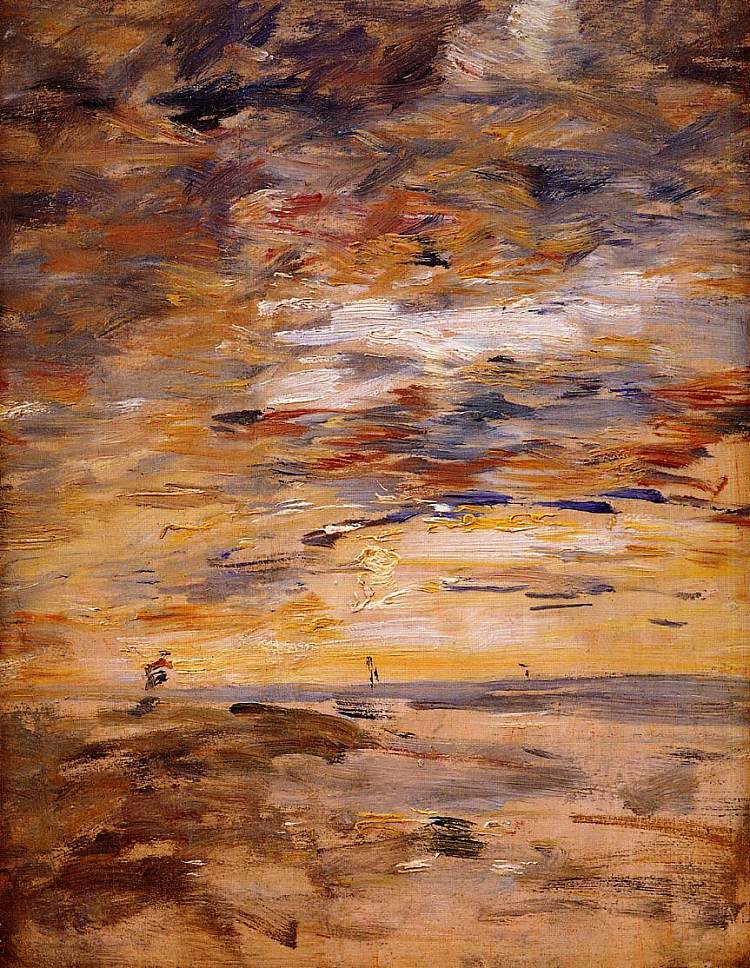 日落时的天空 Sky at Sunset (c.1890; France  )，尤金·布丹