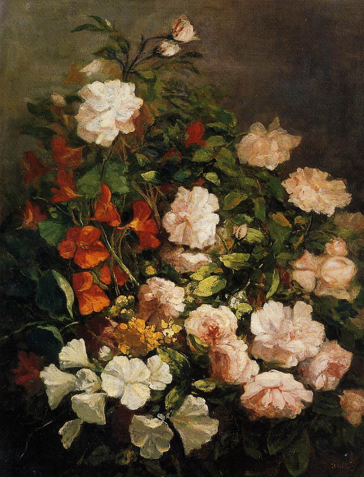 喷花 Spray of Flowers (1858; France  )，尤金·布丹