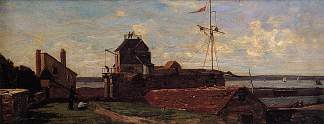 勒阿弗尔的弗朗索瓦·伊尔塔 The Francois Ier Tower at Le Havre (1852; France                     )，尤金·布丹