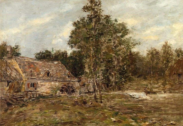 磨坊，圣塞内里 The Mill, Saint-Cenery (c.1891; France  )，尤金·布丹