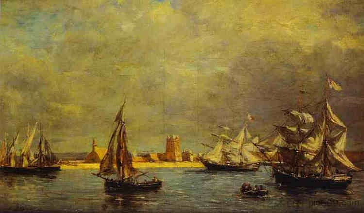 卡马雷港 The Port of Camaret (1872; France  )，尤金·布丹