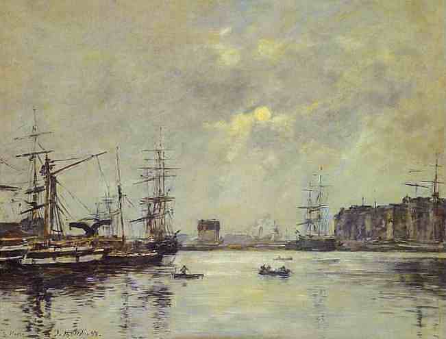 勒阿弗尔港（拉巴雷码头） The Port of Le Havre (Dock of La Barre) (1888; France  )，尤金·布丹