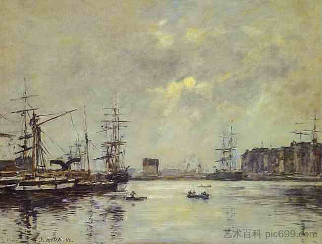 勒阿弗尔港（拉巴雷码头） The Port of Le Havre (Dock of La Barre) (1888; France  )，尤金·布丹