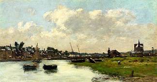 特鲁维尔港 The Port of Trouville (1875; France                     )，尤金·布丹