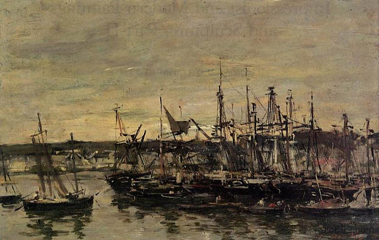 波特里埃港 The port Portrieux (1873; France  )，尤金·布丹