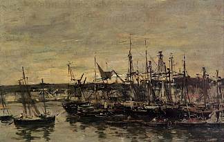 波特里埃港 The port Portrieux (1873; France                     )，尤金·布丹