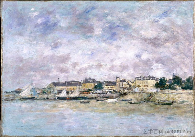 特鲁维尔港口 The Port, Trouville (c.1886; France  )，尤金·布丹