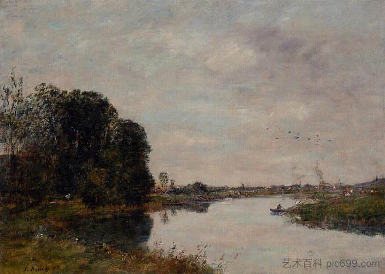 圣阿诺的托克 The Toques at Saint-Arnoult (1893; France  )，尤金·布丹