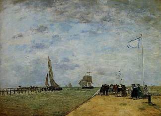 特鲁维尔码头 The Trouville Jetty (1867; France                     )，尤金·布丹