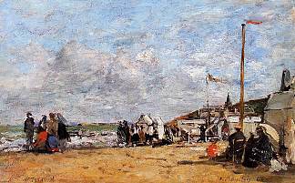 特鲁维尔，海滩风光 Trouville, Beach Scene，尤金·布丹