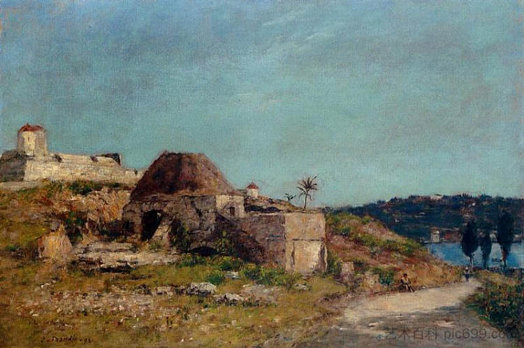 自由城，城堡 Villefranche, the Citadel (1892; France  )，尤金·布丹