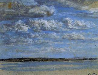 白云蓝天 White Clouds, Blue Sky (c.1859; France                     )，尤金·布丹